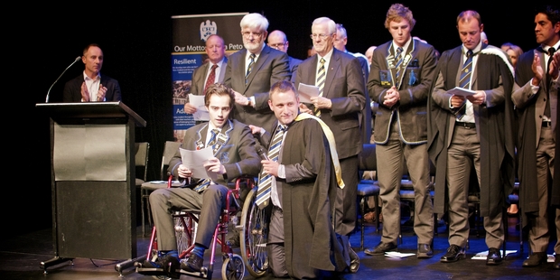 Christchurch Boys' High School head boy Jake Bailey delivering his speech on Wednesday.