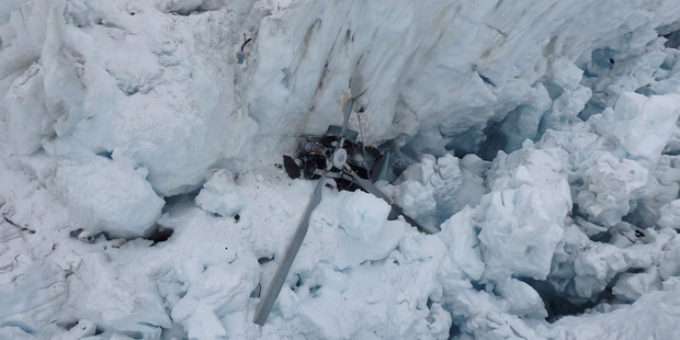 The wreckage of the helicopter. Photo / NZ Police
