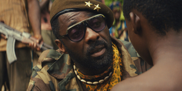 A scene from Beasts of No Nation starring Idris Elba and directed by Cary Fukunaga for Netflix.
