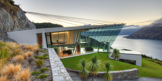 The luxury 'Jagged Edge' home near Queenstown. Photo / Supplied