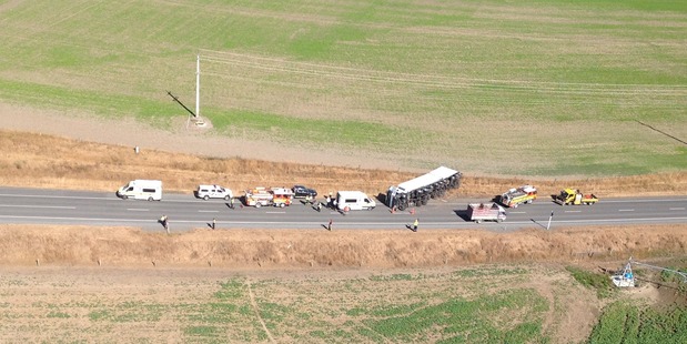 Two injured in Canterbury truck crash