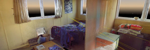 A 3D rendition of a mock crime scene created by a new high-speed laser scanner. Photo / Supplied