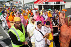 Annual Sikh Parade makes its way up Burrows Street, Tauranga. Photo/file Annual Sikh Parade makes its way up Burrows Street, Tauranga. Photo/file