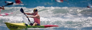 TOP CLASS: Mount Maunganui's surf ski paddler Sam Shergold in action on Sunday.
PHOTO/GEORGE NOVAK