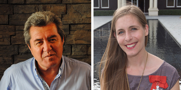 Alan Duff and Eleanor Catton. Photo / Supplied / Mark Mitchell