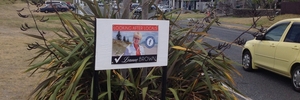 Janet Peters (left) and Leanne Brown have put up their signs for the upcoming Mount Maunganui/Papamoa by-election.