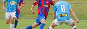 DOUBLE UP: Mark Jones scored his second goal in successive games in WaiBOP's 3-2 loss to Auckland City.PHOTO/FILE