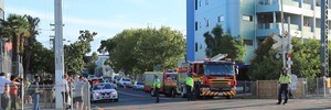 Raw: Man killed by train in Auckland