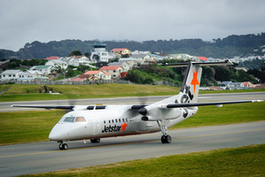 Jetstar is operating five Bombardier Q300 turbo props on the regional route which can carry 50 passengers each.
