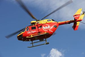 The boy - who was coherent throughout the rescue - was airlifted by Auckland Westpac Rescue Helicopter from Beachlands, in southeast Auckland, this afternoon. Photo / File