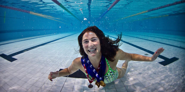 Bianca Donelley grabbed six gold medals at her first international swim meet. Photo / Stephen Parker