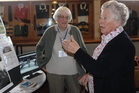 Phillipa Nilson (front) with Gallery of History president Pat Mills. Photo / Christine McKay Phillipa Nilson (front) with Gallery of History president Pat Mills. Photo / Christine McKay