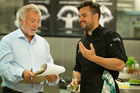 Jacques Reymond talks to winner, Peter Gunn.
Jacques Reymond talks to winner, Peter Gunn.