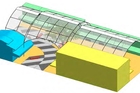 PEDESTRIAN PROTECTION: The initial design concept for Cameron St, showing where the ETFE (ethylene tetrafluoroethylene) would cover the mall, as well as the paved laneway for pedestrians PEDESTRIAN PROTECTION: The initial design concept for Cameron St, showing where the ETFE (ethylene tetrafluoroethylene) would cover the mall, as well as the paved laneway for pedestrians