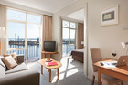 A harbourside suite at the Crowne Plaza Newcastle. Photo / Supplied A harbourside suite at the Crowne Plaza Newcastle. Photo / Supplied