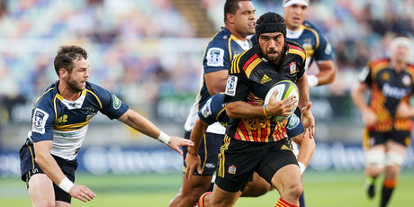 Chiefs midfielder Charlie Ngatai scored the opening try against the Brumbies. Photo / Getty