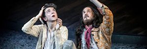 Patsy Ferran (Jim Hawkins) and Arthur Darvill (Long John Silver).
