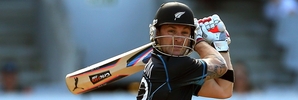 Brendon McCullum in fine form at Eden Park. Photo / Getty