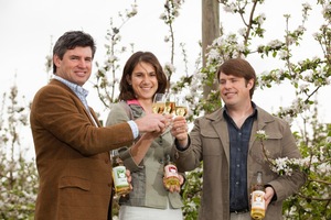 From left to right: Doug Bailey, Mandy Ostergren and James Ostergren, founders of Edgebrook Cider.