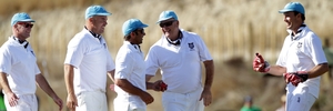 The Clifton County Cricket XI celebrate a wicket.