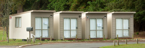 RENTALS: Four cabins put up on the Hamurana Springs reserve by a local Maori trust. PHOTO/FILE