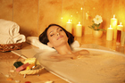 Relax in a luxury bubble bath Relax in a luxury bubble bath