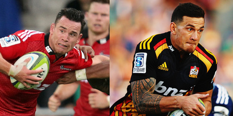 Ryan Crotty against Sonny Bill Williams poses an intriguing match-up in Saturday's Super Rugby clash. Photo / Getty