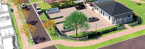 An artists impression of one of the planned new residential properties in Whenuapai Village.