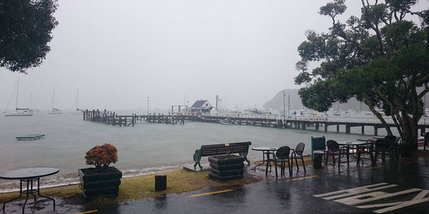 Rain drains the life out of Russell in the Bay of Islands. Photo / Kate Owens