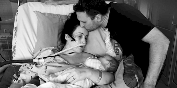 Rebecca Hyndman, Jeff Hyndman and their son Ben. Photo / givealittle