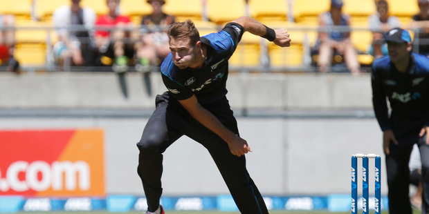 Tim Southee will miss tomorrow's 4th ODI against Sri Lanka due to a foot injury. Photo / Mark Mitchell