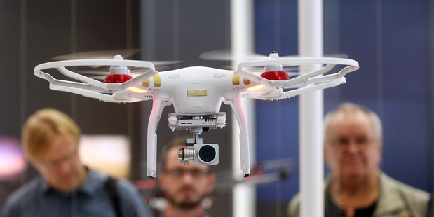A DJI Phantom 2 drone being flown at the International Consumer Electronics Show in Germany last year. Photo / Bloomberg
