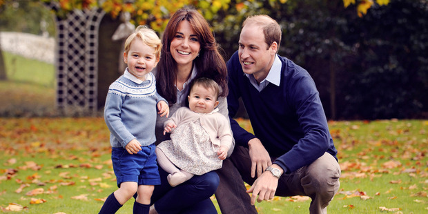 The Duke and Duchess of Cambridge with their two children, Prince George and Princess Charlotte. Photo / Supplied