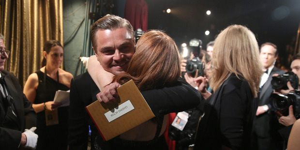 Leonardo DiCaprio won points with fans for addressing global warming in his Oscars speech. Photo / AP