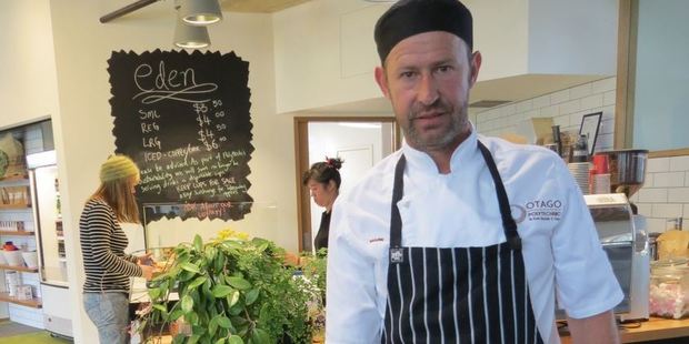Otago Polytechnic functions and catering executive chef Mark Lane wants to ban paper takeaway cups at the Eden Cafe in the polytechnic's student hub. Photo: David Beck/Otago Daily Times