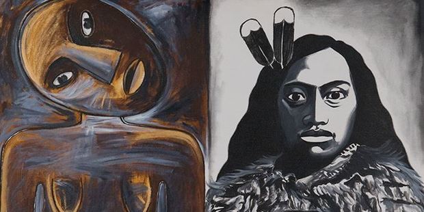 'E Kore e Hekeheke he Kaikana Rangatira' by Robyn Kahukiwa, one of NZ Post's pieces of artwork up for sale.