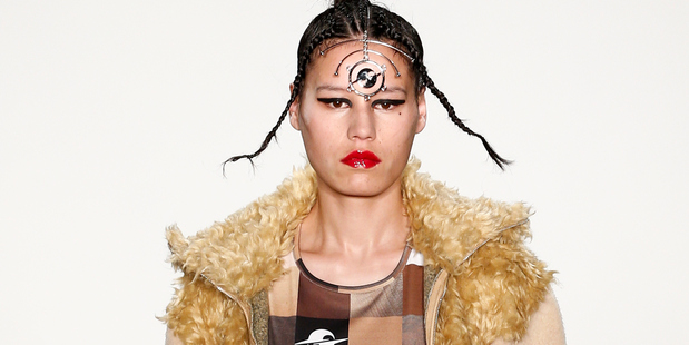 Makeda Soper-Wirangi walks during the Gypsy Sport runway show in New York. Photo / Getty