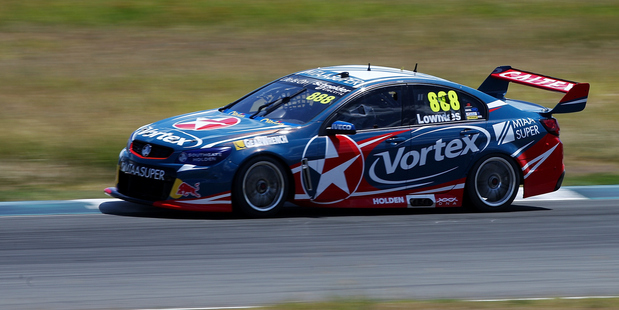 Craig Lowndes drives during the V8 Supercars Queensland Test Day. Photo / Getty Images