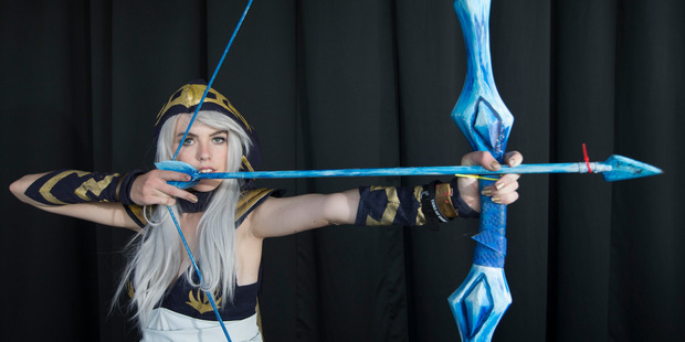 Kess Walsh as Ashe, of League of Legends. Photo / Nick Reed