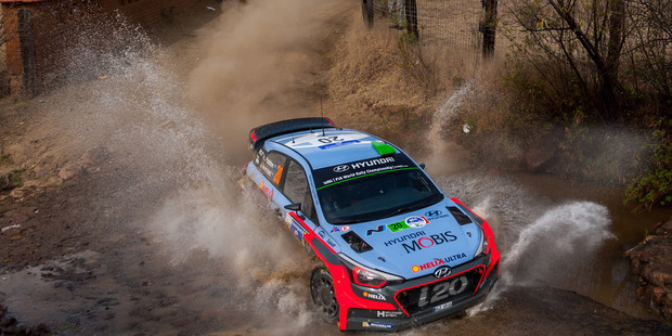 Hayden Paddon competing on Mexico's dusty roads. Photo / Supplied