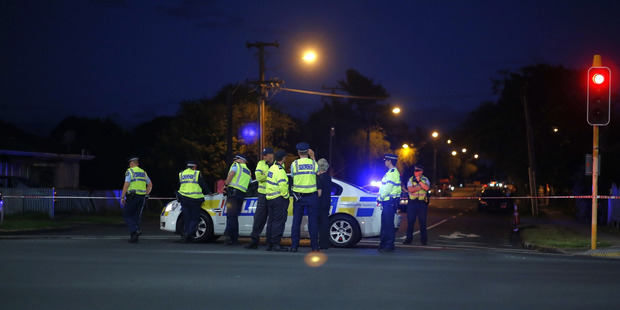 Police had a large area around Huia Road, East Tamaki blocked off last night. Photo / Dean Purcell