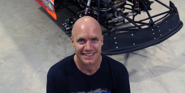 Speedway driver, Tauranga's Chris Cowling, has won the eight round Pro Dirt Burger King Super Saloon Series. Photo / Stuart Whitaker