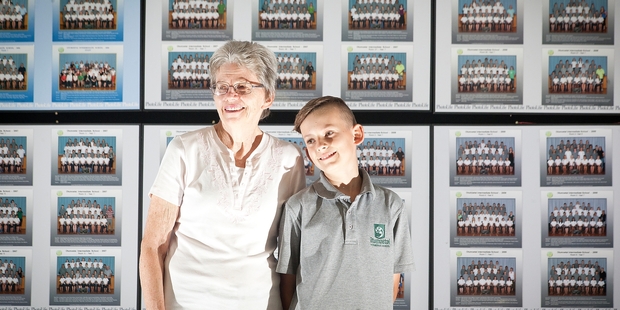 FAMILY TIES: Grandmother Beth Watson and 12-year-old grandson Daniel Penhey will be attending Otumoetai Intermediate School's 50th Celebration. PHOTO/ANDREW WARNER