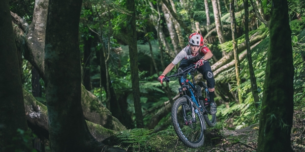 Kiwi enduro mountain bike rider Rae Morrison has done the hard yards and now sleeps in a proper bed. Photo / Graeme Murray