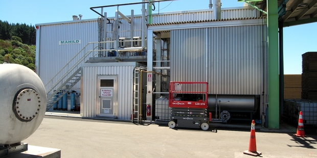 The kiln at the Pan Pac Forest Products mill.