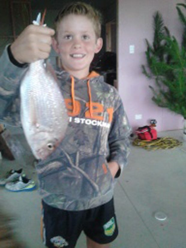 Leroy started fishing with his dad when he was three-years-old. Photo / Supplied by family
