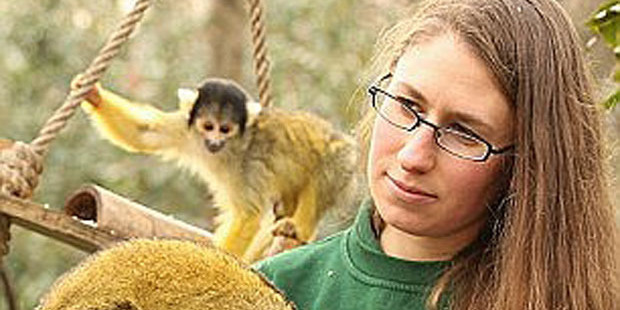 Monkey business: Kate Sanders.
