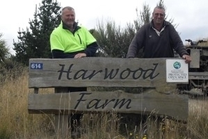 Harwood Farm Trust farm manager Max Buckendahl and Shaun Morgans, a trustee.