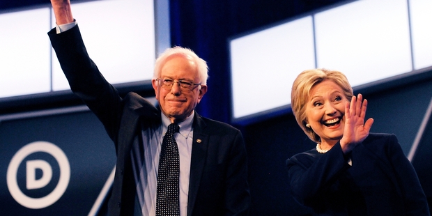 Bernie Sanders and Hillary Clinton said they would do what they could to keep the families of undocumented immigrants together. Photo / AP