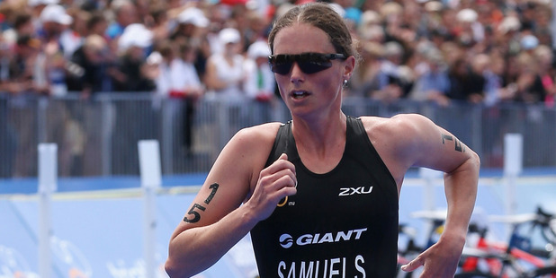 Nicky Samuels of New Zealand competes during the 2012 ITU event in Auckland. Photo / Getty Images